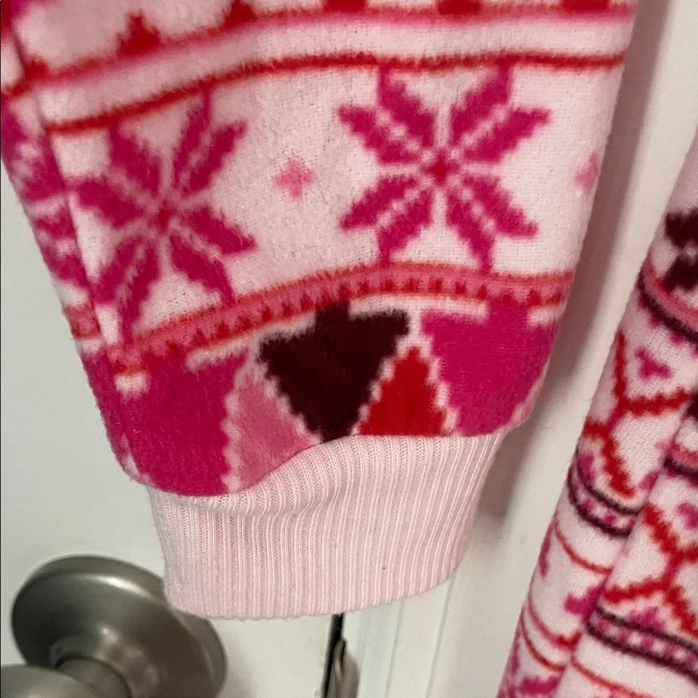 Cat & Jack Pink and White Patterned‎ Kids Pajama with Hoodie | Size 14